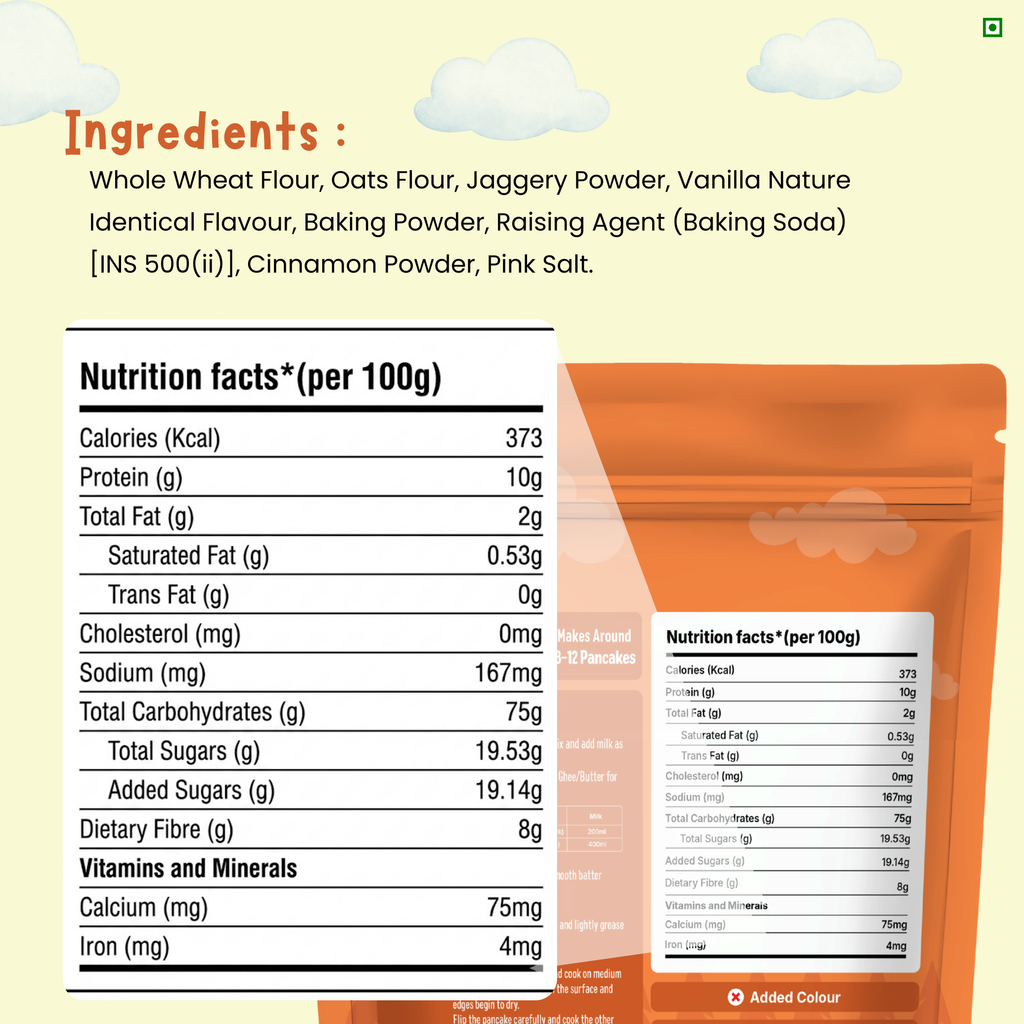 EAT5 Vanilla Pancake Instant Mix 300g | No Refined White Flour | No Refined Sugar, Preservative-Free | Wholesome, Nutritious & Fluffy Pancakes | High Fiber, Protein-Rich | Quick & Easy Breakfast or Snack